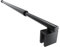SVNR Porta doccia, asta telescopica regolabile da 700 mm a 1200 mm, in acciaio inox, forma rotonda per pareti e cabine walk-in, adatta per vetri di spessore da 8 a 10 mm, nero opaco