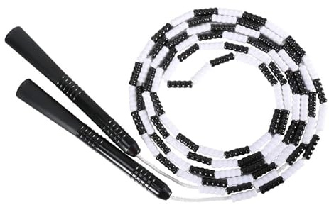 Verstellbares Springseil f¨¹r Erwachsene und Kinder - Fitness-Trainingsseil mit PVC-Perlen und Nylon, L?nge individuell anpassbar - Hochwertiges Springseil f¨¹r alle Altersgruppen