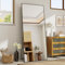 Koonmi Miroir sur pied 171 x 76 cm, miroir robuste avec cadre en aluminium étroit minimaliste, grand miroir mural moderne sur pied ou suspendu pour salon et chambre à coucher, couleur