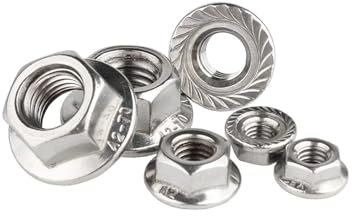Flansch Sechskantmutter 2~5 Stück M8 M10 M12 Feingewinde 304 Edelstahl Sechskant Sechskant Gezahnt Lock Spinlock Flanschmutter Steigung 1 mm 1,25 mm 1,5 mm(M12x1.25mm-3pcs)