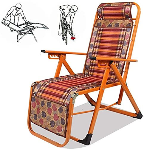 Klappbare Liegestühle, Liegestühle, Schwerelosigkeits-Sonnenliege, verstellbar, strapazierfähig, Liegestuhl für Büro, Mittagspausenstuhl, Camping, Terrasse, Rasen, Outdoor-B