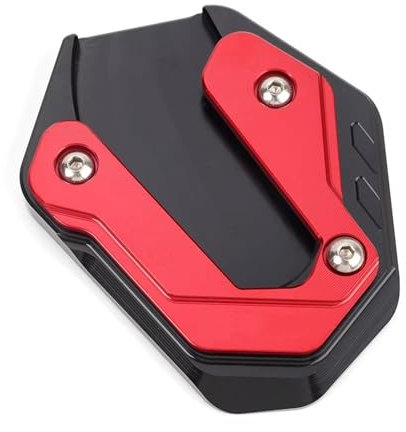 Motorradständer Pad Ständervergrößerung Für Yamaha Für MT-07 Für MT-09 (2014–2024), Seitenständer-Verlängerungs-Stützpolster Motorradständer(Red)