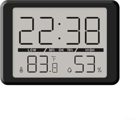 Magnet Mount for MINI Digital Clock with Time, Temperature, and Humidity Readings (black)