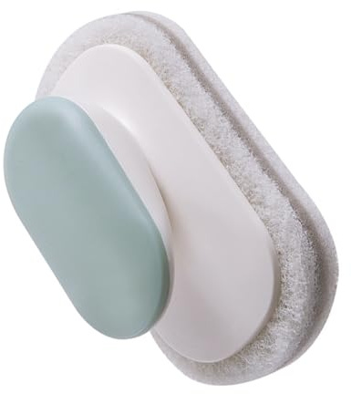 DIKACA Brosse de Nettoyage Multiusage avec Manche Accessoire de Cuisine et Salle de Bain Brosse Récurer sans Rayure pour Évier Carrelage et Vert