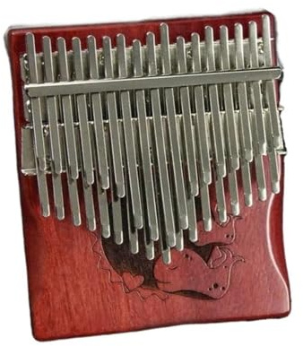 Klassische Rote Chromatische Kalimba Mit 34 Tasten Und Zubehör Professionelle Kalimba