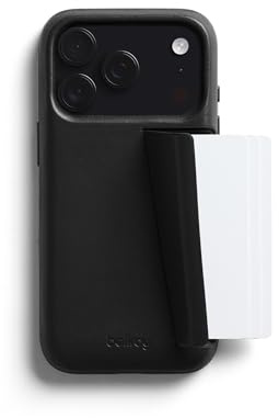 Bellroy Phone Case – 3 Card for iPhone 17 Pro (leather iPhone case, phone wallet) - Black
