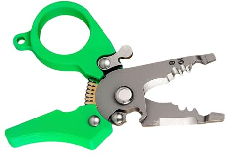 Fishing Line Cutter Lightweight Aluminum Wire Stripper for Stripping Splitting Trimming and Crimping Aluminum Cutter