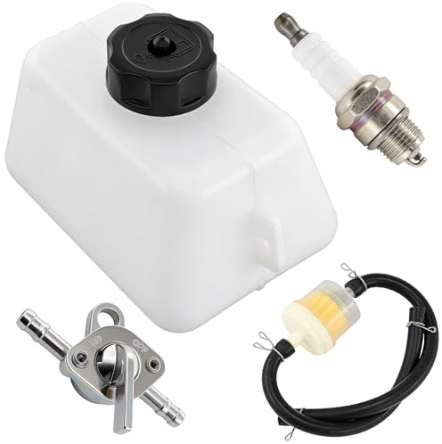 4er-Set Mini Motorrad Benzintank, Gas Kraftstofftank mit Benzinhahn Benzinfilter Benzinschlauch für 47ccm 49ccm Austausch 2-Takt Mini Moto Pocket Dirt Bike Scooter, Dieseltank