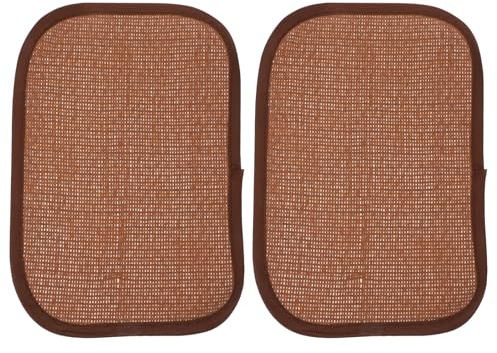 Levemolo 2 Alfombrillas Refrescantes para Conejos de Hierba y Ratán, Cojín Cómodo para Animales Pequeños, Seguro para Comer, Adecuado para Verano Color Aleatorio
