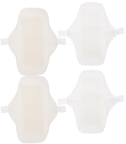 Compresa Sanitaria Reutilizable de Tela 18cm Algodón Blanco 4 Uds