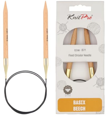 KnitPro Basix Beech Rundnadeln 16 (40cm) | 8mm
