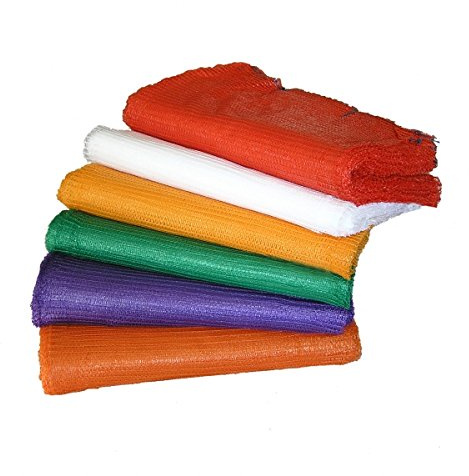 Net Woven Sacks Vegetables Logs Kindling Wood Log Mesh Bags 42x60 cm 18 kg (20, Red)