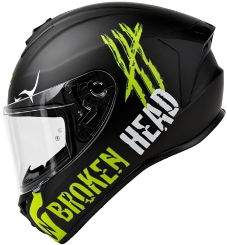 Broken Head Motorradhelm Adrenalin Integralhelm Therapy 4X | Leichter, Sportlicher Helm Für Einsteiger & Alltag, Racing-Design
