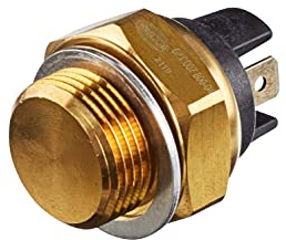 HELLA 6ZT 007 800-041 Interrupteur de température, ventilateur de radiateur - 12V - 2pôle - Fiche plate - vissé - Relais à courant de travail