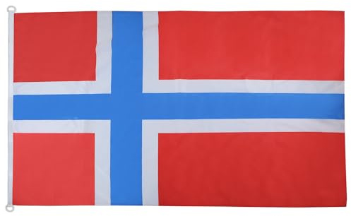 AZ FLAG - Flagge Norwegen - 150x90 cm - Norwegische Fahne 90 x 150 Cm Aussenverwendung Metallösen - Flaggen