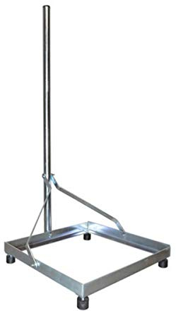 Premium X Balkonständer 50x50cm Aluminium Mast 1m Flachdachhalterung Flachdachständer SAT Halterung für Satelliten-Schüssel