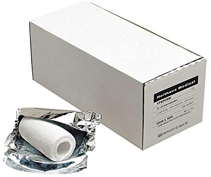 Holthaus Medical YPSIFORM Zinkleimbinde, Binde, Stützverband, längselastisch, halbstarr, 10cmx7m, 10St
