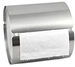 Yardwe Moderner Edelstahl Toilettenpapierhalter, Klopapierhalter, Wandmontage, Rund, ohne Bohren, für Bad und KüChe, Silber