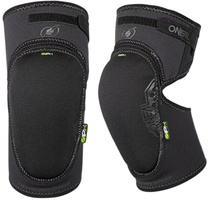 O'NEAL | Knieprotektor | Motocross Enduro Motorrad | Hochdichter IPX® Aufprallschutz, elastischem Klettband, Atmungsaktives Neopren | Junction Lite Knee Guard | Erwachsene