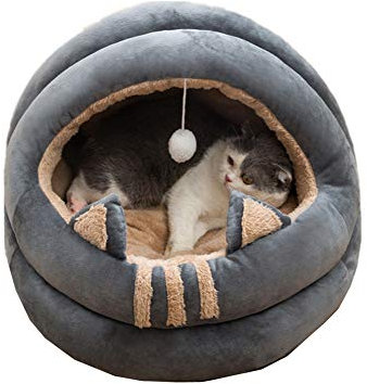 Shulishishop Hundebetten Hundebett Haustierbetten Für Hunde Hundekomfortbett Flauschiges Katzenbett Haustierbetten Für Katzen Kleines Katzenbett Luxus Hundebett L,Grey