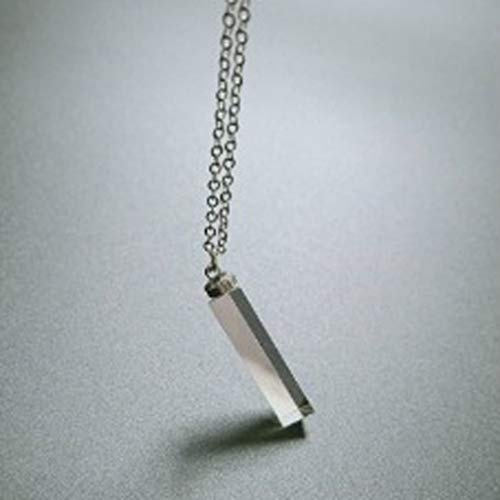 XUNXI Fashion Necklace, Triangular Prism Crystal Suncatcher Pendant Optical Glass Rainbow Maker Pendant Silver