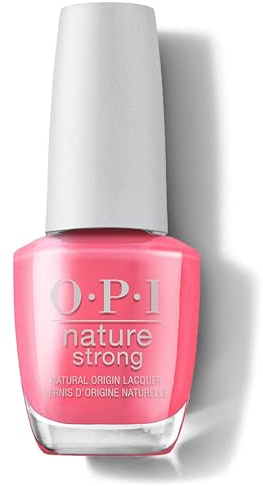 OPI Nature Strong Nagellack Big Bloom Energy – langanhaltender Nagellack mit veganer, innovativer Formel mit natürlichen Inhaltsstoffen – für glänzende Nägel in Rosa