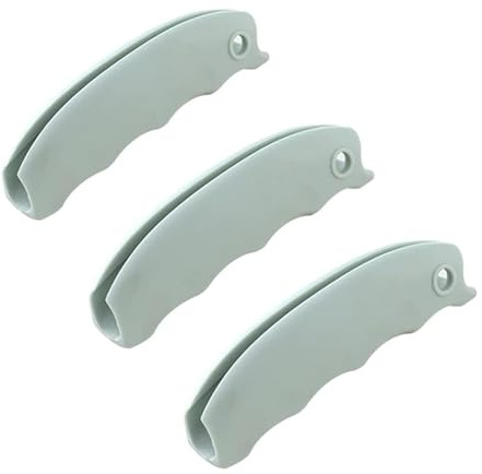 SEIWEI 3 PCS Plastic Bag Holder Handle, Silicone Plastic Handle Carrier for Grocery Shopping Bags, Blue