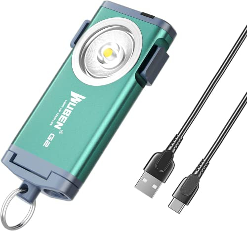 WUBEN G2 LED Mini Torcia 500 Lumen Portachiavi Luce Ricaricabile Portatile Magnetica Sottile COB Luce con Clip Posteriore 5 Modalità di Luce Torcia EDC per Viaggio Ricerca Campeggio