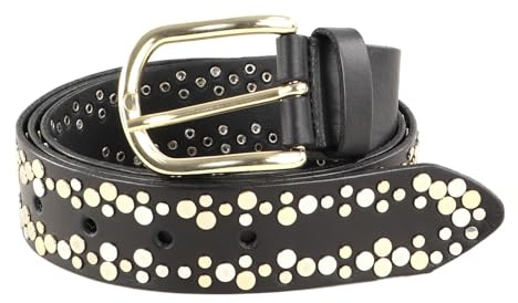 Vanzetti Damen Gürtel schwarz/gold/silber 105