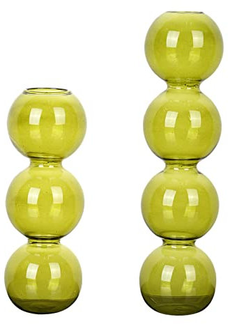 Fofetbfo Set mit 2 Hydrokultur-Blumenvasen, klares Glas, einzigartige Kugelvase, Glasknospenvase, dekorative Vase für Hochzeit, Party, Zuhause, Büro, Dekoration