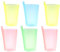 Operitacx Lot de 6 gobelets réutilisables en plastique pour enfants avec pailles intégrées, gobelets en plastique coloré pour enfants et tout-petits, pique-niques
