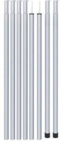 8 Set Adjustable Tent Poles Steel Rods for Tarps, Heavy Duty Awning Poles Replacement Thickened Sunshade Tent Poles, Camping Tarp Canopy Beach Shelter Sun Sails Support Pole Accessory(1.8M 5.91FT)