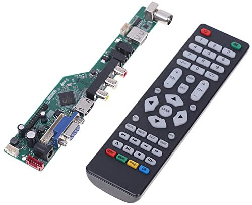 Gsrimgratoe High Quality T.V53.03 Universal LCD TV Controller Driver Board V53 Analog TV TV/AV/PC/HD/USB Multimedia Motherboard C