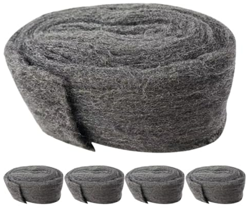 SOLUSTRE 5 Pièces paille de fer laine fine épurateur de laine dacier stainless steel inoxlm laine d'acier pour souris tissu de remplissage anti-rongeurs Engrener animal Jouet
