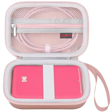 Elonbo Tasche für Kodak Step Drucker Kamera Sofortbildkamera Instant Fotodrucker, Netzfach passt zu Kodak Step-Fotopapier, Roségold