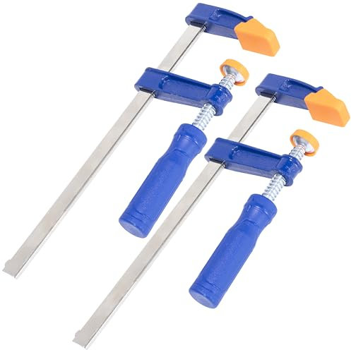 AERZETIX - C68509 - Juego de 2 sargentos de carpintero 50x200mm - abrazadera junta bomba - profundidad 50mm - apertura de mandíbula 200mm - fuerza de sujeción 170 kg - manija de plástico