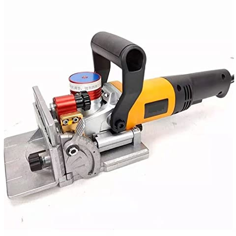 VCHICS Máquina ranuradora for carpintería de 750W, máquina ranuradora de Piezas Invisibles, máquina ranuradora de Empalme sin Agujeros Ajustable en ángulo