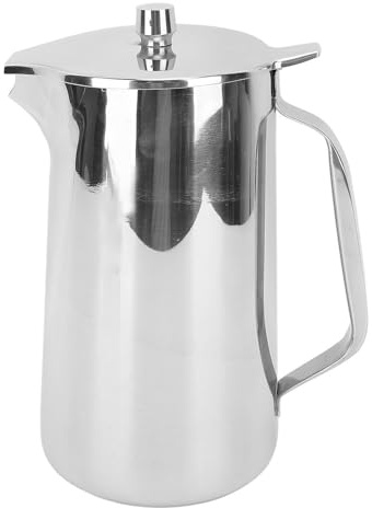Jarra de Agua de Gran Capacidad de 2 Litros, Jarra de Acero Inoxidable 304 con Tapa, Excelente Aislamiento, Jarra de Jugo Fácil de Limpiar para Refrigerador, Jarra de Bebidas