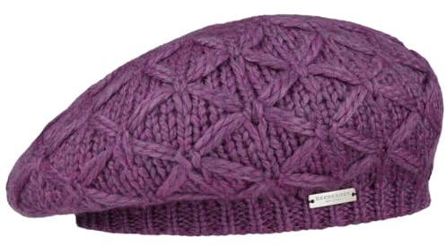 Seeberger Annelie Knit Baskenmütze Damen, Veilchen, 6 3/4/7 3/8