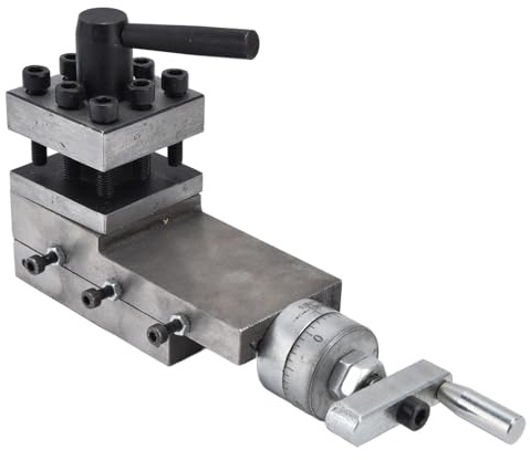 Lathe Tool Post Assembly, Highly Compatible Quick Changing 2 Way Lathe Post Holder Metal Work Tool HT250 Gray Iron Easy to Install for Mounting Reamer