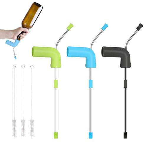 3 Pcs Bier Schnorchel Bierschnorchel, Bierzapfer Party Spender Bierspender, Bier Bong Trichter Mit 3 Reinigungsbürsten Für Home Bar Club