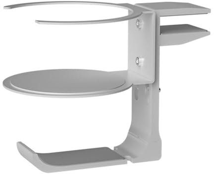 JNJOOD Abrazadera de escritorio Portavasos Portavasos Anti-Rovesciamento para Escritorio Mesa Doble Gancho para Auriculares Gancho para Auriculares con Portabebidas, Fácil de Usar