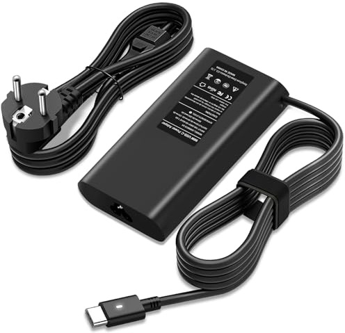 Chargeur USB-C 90W 65W 45W Compatible avec Dell Latitude 5420/5520/5320/5430/5290/7410/7420, Chromebook 3100/5400, XPS Tous Modèles – Chargage Rapide, Chargeur Secteur Type-C Remplacement avec Cordon
