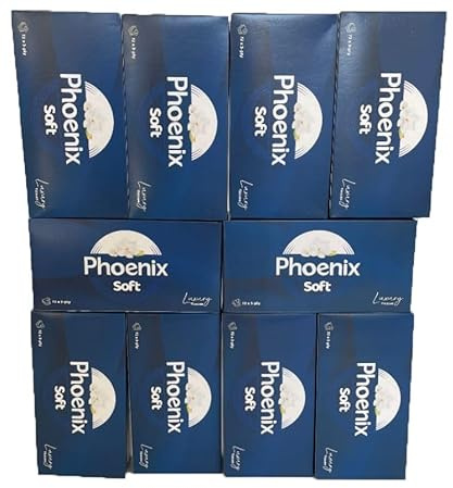 Phoenix Facial Tissue 3 Ply - 72 Sheets in a Box - 3 Sizes to Choose from - Perfect for Home, Office, on The go, Everyday use - Fragrance Free - Great Household Item - Gentle & Delicate (10)