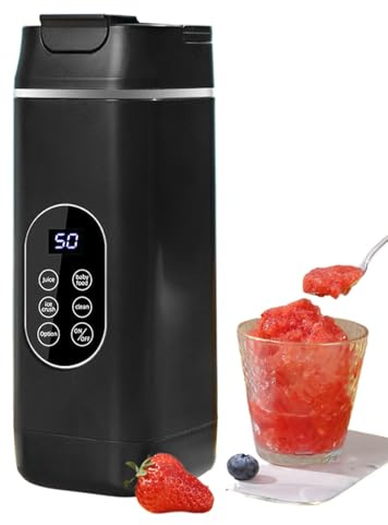 Krmoau Petit Blender Pour Smoothies - Blender Sans Fil USB Compact Pour Cuisine Maison Voyage Plage,Accessoires De Cuisine Verre Mixeur Pour Maison Cuisine Extérieur Voyage Usage Commercial Et