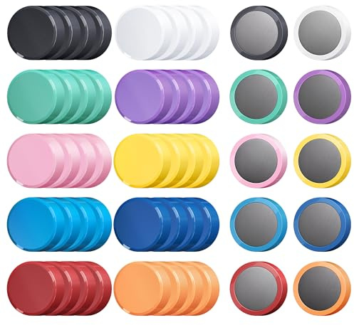 Lot de 40 aimants de Couleur pour Tableaux magnétiques et réfrigérateurs, aimants Ronds de 2 cm avec Forte adhérence en 10 Couleurs, idéal pour Tableaux Blancs, Tableaux d'affichage et Bureau