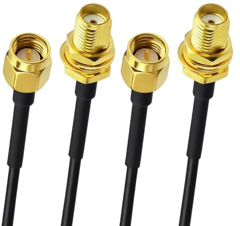2 Stück SMA Verlängerungskabel, RG174 Koaxialkabel WLAN Antenne Kabel Stecker, Antennenverlängerung auf SMA Buchse für 4G LTE 5G Modem Router WiFi GPS SDR Radio, FPV Rückfahrkamera Verlängerung 2M
