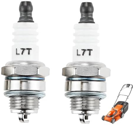 2 Stück Zündkerzen Ersatzteil für NGK BPMR7A, L7T, B6HS, B4-LM, und Champion J19LM, J17LM, Zündkerze Rasenmäher Ersatz passend für Stihl/Husqvarna Motorsägen & Rasenmäher, Optimale Zündleistu