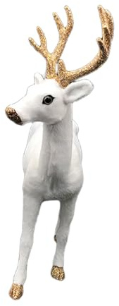 yanwuwa Figure realistiche di renna decorazioni natalizie cervo modello animale da collezione tavolo scrivania ornamento decorazioni per la casa