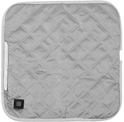 Cojín Calefactor para Asiento Alfombrilla Calefactora para Silla Funda asiento térmica Manta calefactable para casa, camping, oficina (Gris, 45 * 45cm)